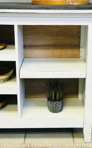 Beautiful Coastal Neutral TV Stand or Entryway Storage