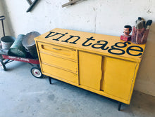 Load image into Gallery viewer, Vintage MCM Long Dresser, Buffet, or TV Stand