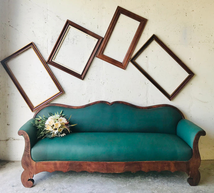 Beautiful Antique Wood Frame Sofa