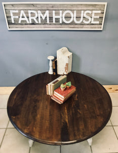 Perfect round farmhouse coffee table