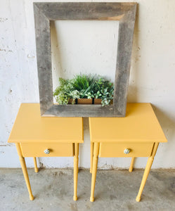 Adorable Yellow Nightstand Set