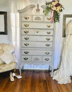 Queen Anne Style Tall Chest of Drawers