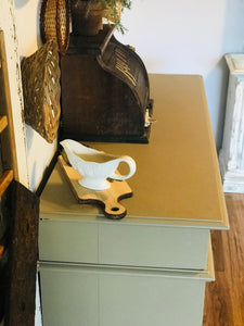 Neutral Vintage Solid Wood Buffet Table