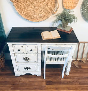 Chunky Farmhouse Desk and Chair Set