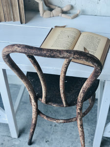 Farmhouse Desk or Entryway Table & Metal Chair