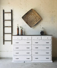 Load image into Gallery viewer, Pretty Vintage Farmhouse Dresser, Buffet, or Coffee Bar
