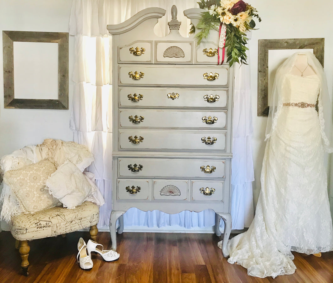 Queen Anne Style Tall Chest of Drawers