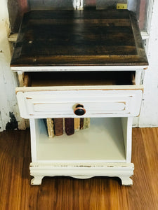 Adorable Farmhouse Single Nightstand or Accent Table