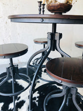 Load image into Gallery viewer, Industrial Adjustable Table &amp; Stools (5pc)