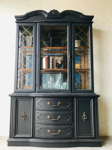 Classy Vintage Farmhouse China Cabinet