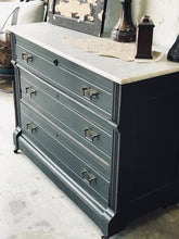 Load image into Gallery viewer, Stunning Antique Marble Top Chest of Drawers