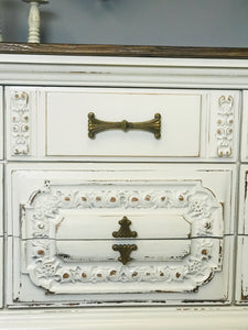 Stunning Ornate Farmhouse Buffet or Long Dresser