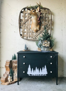 Beautiful B&W Metal Chest of Drawers or Coffee Bar