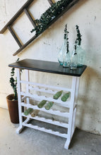 Load image into Gallery viewer, Rustic Farmhouse Wine Bottle &amp; Glass Stand