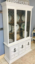 Load image into Gallery viewer, Shabby Vintage Lighted China Cabinet