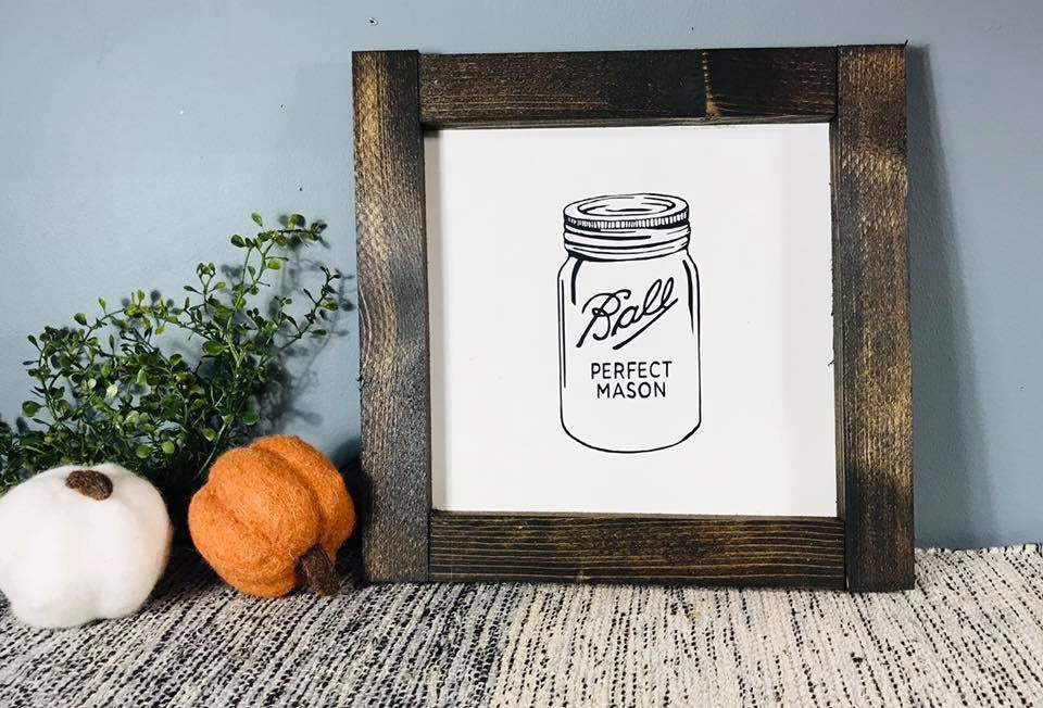 Ball mason jar sign