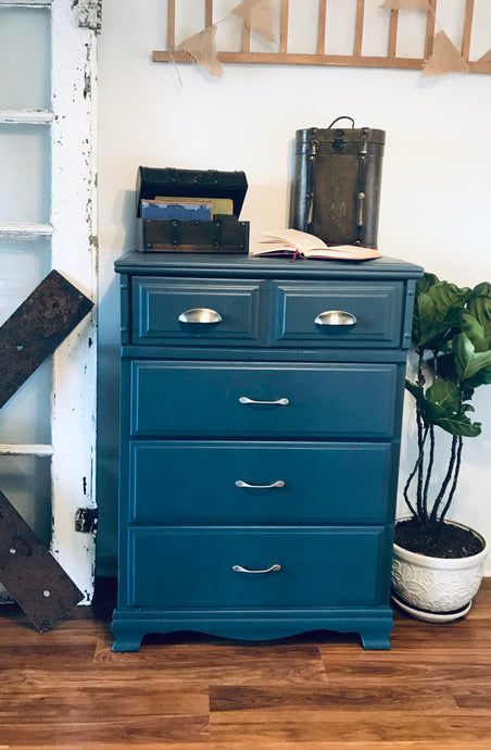 Navy Blue Chest of Drawers