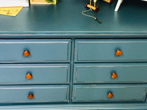 Adorable Blue Dresser or Buffet