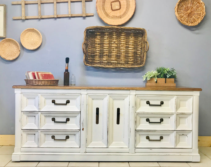 Beautiful Farmhouse Vintage Buffet or TV Stand