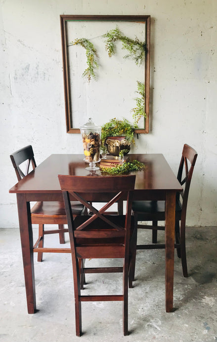 Modern Farmhouse High Top Table & Chairs