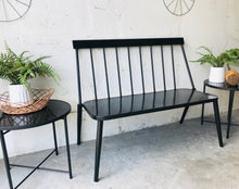 Load image into Gallery viewer, Stylish Black Metal Modern Farmhouse Bench