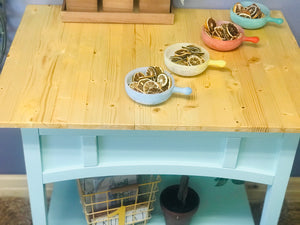 Modern Meets Vintage Rolling Kitchen Island