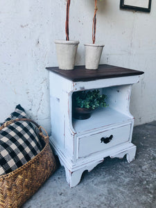 Cute Single Farmhouse Nightstand or End Table