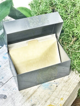 Load image into Gallery viewer, Vintage metal card box &amp; cards
