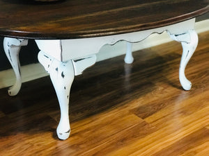 Cute Vintage Oval Coffee Table