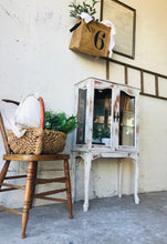 Load image into Gallery viewer, Distressed Petite Farmhouse Curio Cabinet