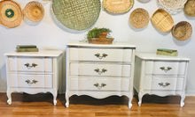 Load image into Gallery viewer, Shabby Chic French Provincial Dresser &amp; Nightstands Set