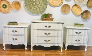 Shabby Chic French Provincial Dresser & Nightstands Set