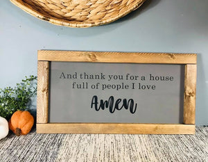 And thank you amen sign