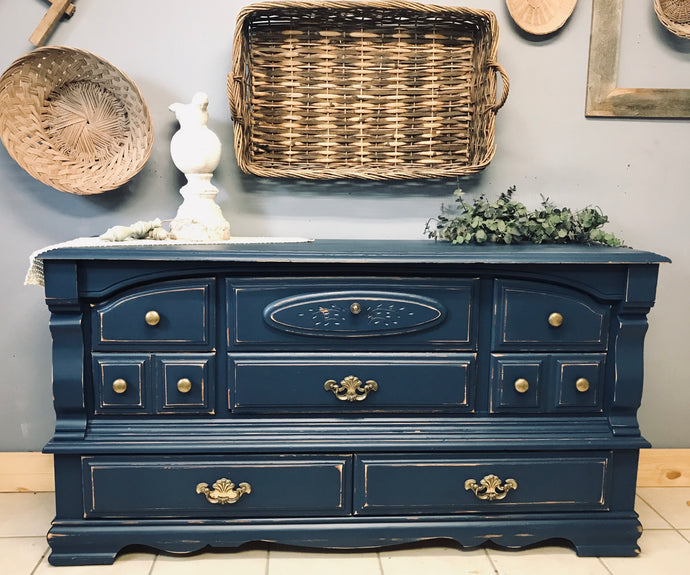 Country Style Vintage Long Dresser or Buffet