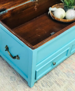 Pretty Coastal Blanket Chest