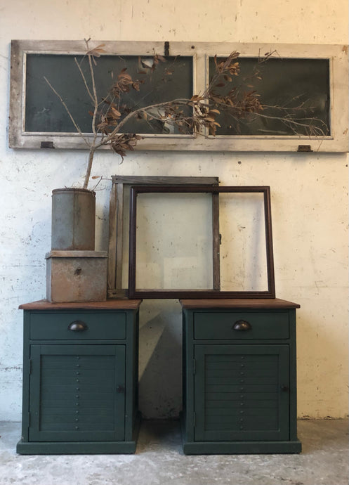 Modern Industrial End Table or Nightstand Set (2pc)