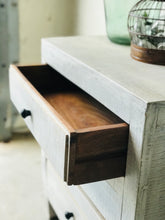 Load image into Gallery viewer, Pretty Whitewashed Solid Wood Nightstand or End Table Set