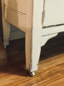 Amazing Antique Rolling Kitchen Island or Buffet Table