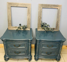 Load image into Gallery viewer, Gorgeous Chunky Blue End Table or Nightstand Set (2)