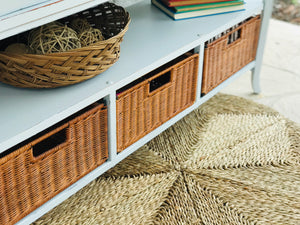 Unique Farmhouse Entryway Storage Table