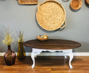 Cute Vintage Oval Coffee Table