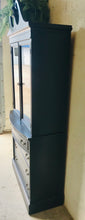 Load image into Gallery viewer, Moody Black Antique China Cabinet