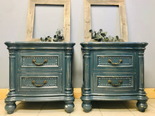 Load image into Gallery viewer, Gorgeous Chunky Blue End Table or Nightstand Set (2)