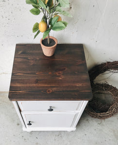 Cute Chunky Farmhouse Nightstand or End Table