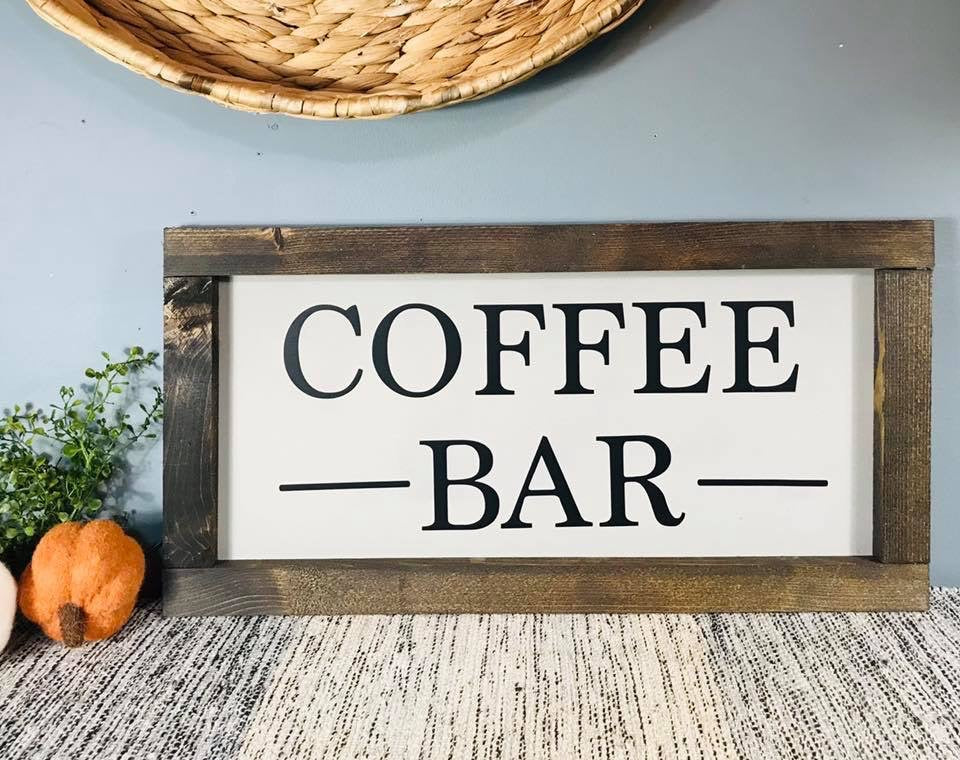 Coffee bar sign