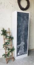 Load image into Gallery viewer, Adorable Farmhouse Metal Chalkboard Cabinet