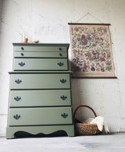 Load image into Gallery viewer, Beautiful Green Chest of Drawers