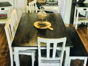 Perfect Farmhouse Table w/Chairs & Bench