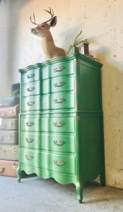 Beautiful Serpentine Tall Chest of Drawers