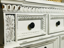 Load image into Gallery viewer, Long Shabby Chic Dresser &amp; Mirror $75.09 deposit